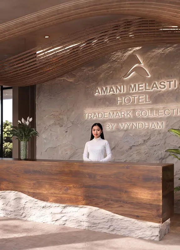 Amani Melasti hotel reception, Trademark Collection by Wyndham